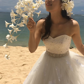 プルメリアのゆれるブーケの動画バリ島にての画像