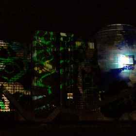 科学館プロジェクションマッピングの画像