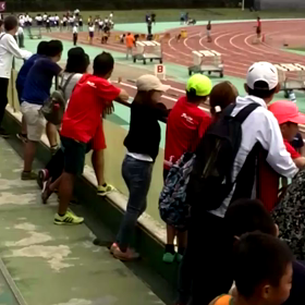 ５年男子100ｍ 上位独占の画像