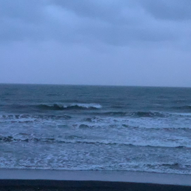 10月22日千葉北、東浪見の朝の波の画像