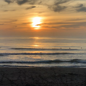 9月14日千葉北、東浪見の朝の波の画像