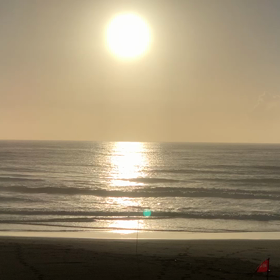 8月24日千葉北、東浪見の朝の波の画像