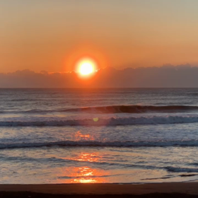 3月8日千葉北、東浪見の朝の波の画像