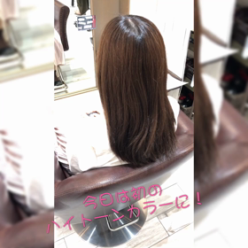 初ハイトーンカラー！グレージュ！の画像
