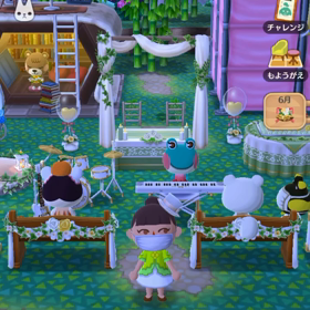 レイニーちゃんとコラボしてみた「どうぶつの森ポケットキャンプ」の画像