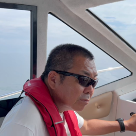 ベタ凪のクルージングの画像