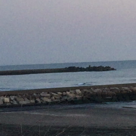 2月9日千葉北、東浪見の朝の波の画像