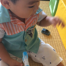 休日の朝の画像