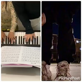 ピアノとダンスのコラボの画像