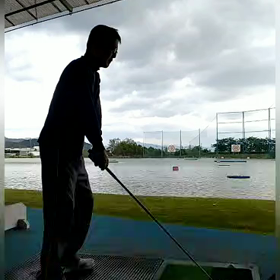 ラウンド前日練習～打つ前に必ず素振り！の画像