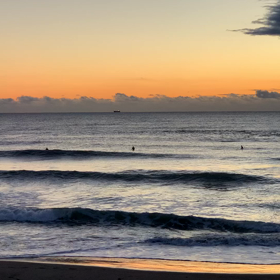 1月18日千葉北、東浪見の朝の波の画像