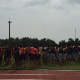 HBG練習前の声出しの画像