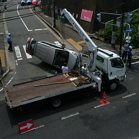 事故現場の画像