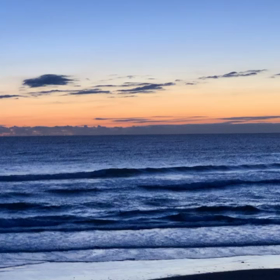 1月16日千葉北、東浪見の朝の波の画像