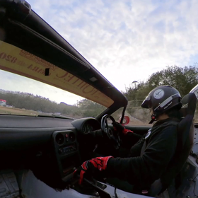 ロードスターで自撮りドリフトの画像