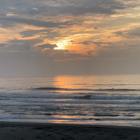 7月13日千葉北、東浪見の朝の波の画像