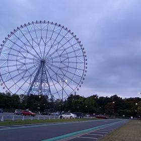 葛西臨海公園の大観覧車と夜景の画像