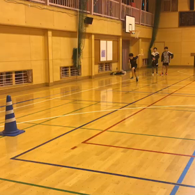 川越小 走り幅跳び練習(体育館)⑧の画像