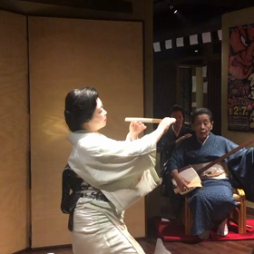 お座敷で、遊びました。の画像