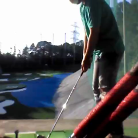 左打ちアイアン、右打ちドライバーの画像