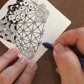 ゼンタングルをしてみよう   続き2の画像