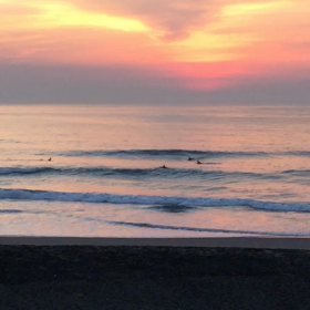 8月26日千葉北、東浪見の朝の波の画像
