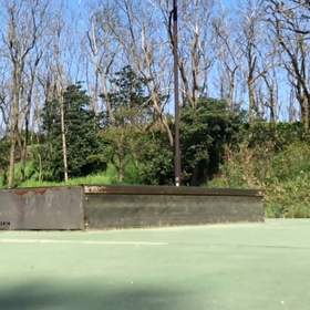 今朝のオイラの横乗りはスケート 朝スケート その3の画像