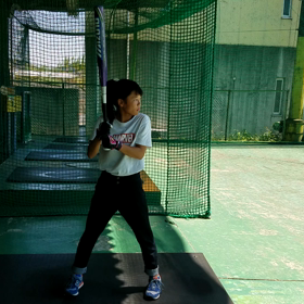 娘、バッティングセンターの画像