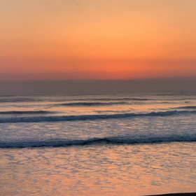 2月18日千葉北、東浪見の朝の波の画像