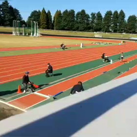 男子走り幅跳び予選①の画像