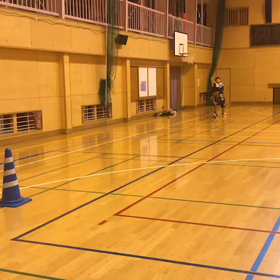 川越小 走り幅跳び練習(体育館)⑨の画像