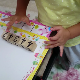 指番号積み木モニタリングの画像