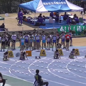 男子100ｍ①の画像