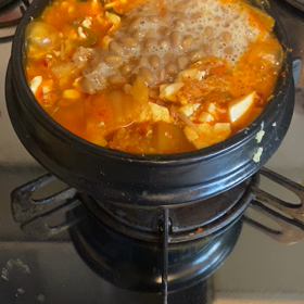 一人テンジャン納豆入りチゲの画像