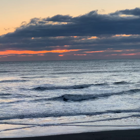 2月21日千葉北、東浪見の朝の波の画像