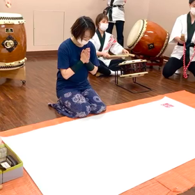 書道パフォーマンス♪の画像