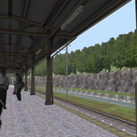 駅を通過するED31石油輸送貨物列車の画像