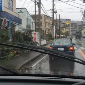 初めての雨天走行の画像