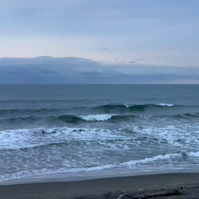 1月27日千葉北、東浪見の朝の波の画像