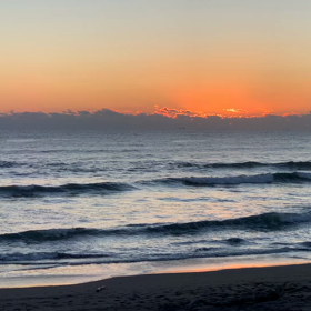 1月29日千葉北、東浪見の朝の波の画像