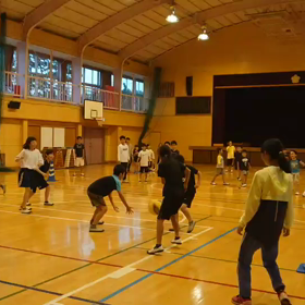 川越小練習(ドッジボール)①の画像