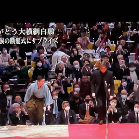 日曜日に放送された白鵬引退式のGACKT様のシーンだけの画像