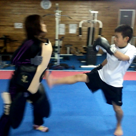 お母さんが練習相手！の画像