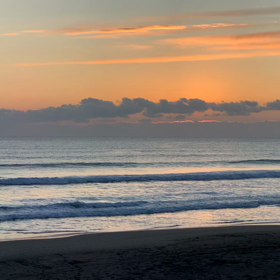 1月7日千葉北、東浪見の朝の波の画像