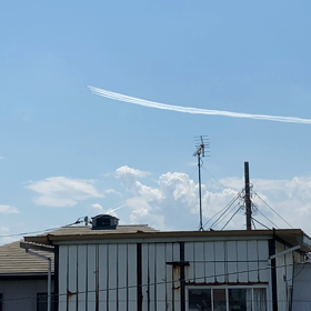 空を見上げての画像