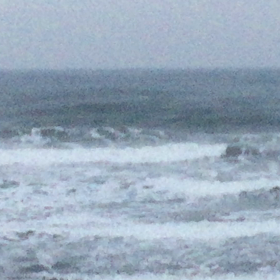 2月6日千葉北、東浪見の朝の波の画像