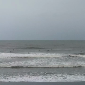 10月8日千葉北、東浪見の朝の波の画像