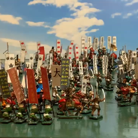 武田軍から徳川軍を見る感じ 武田123体 徳川85体  両軍合わせて208体の画像