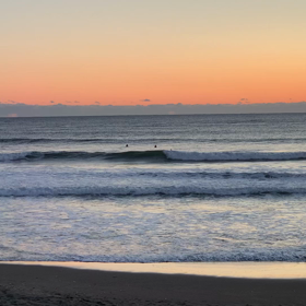 2月7日千葉北、東浪見の朝の波の画像
