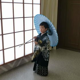 孫の七五三前撮りの画像